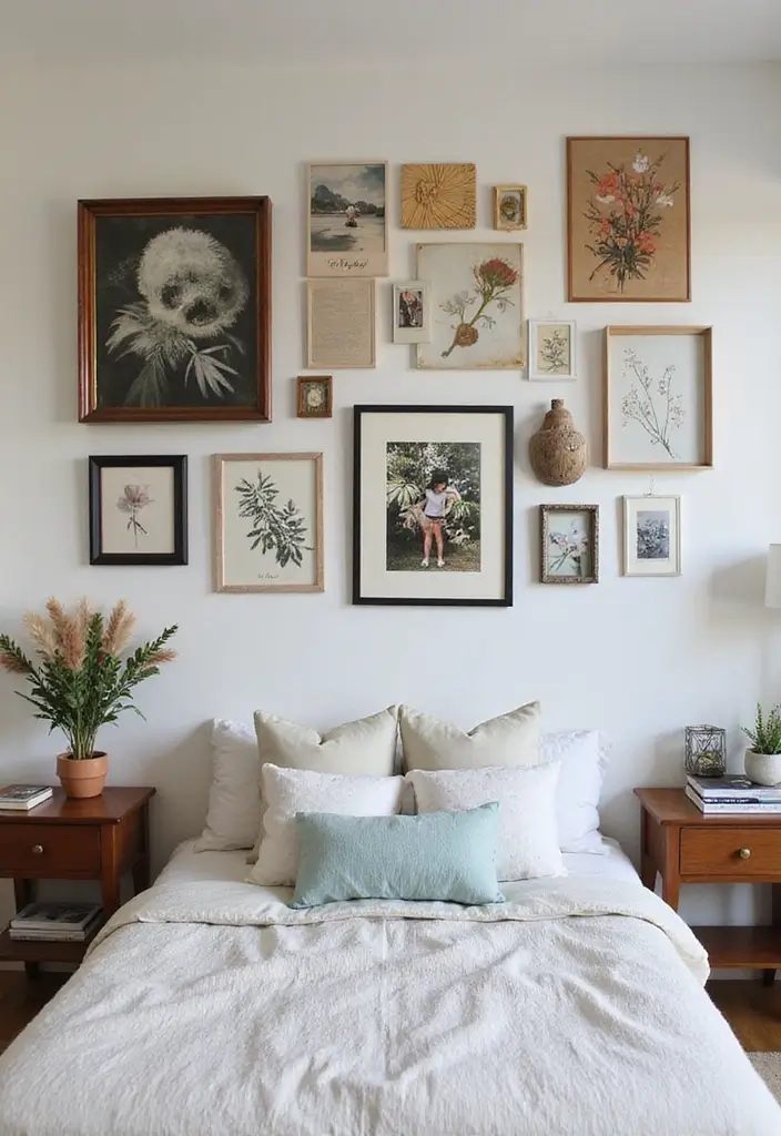 25 Bedroom Picture Wall Ideas That Tell Your Story - 15. DIY Art Display