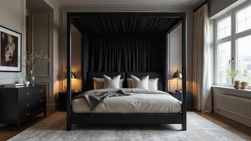 25 Black Canopy Bedroom Ideas That Add Drama and Elegance
