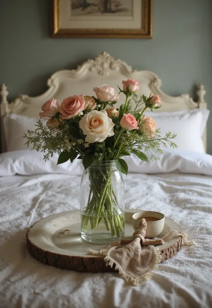 25 Romantic Vintage Bedroom Ideas That Feel Timeless & Intimate - 11. Flower Arrangements