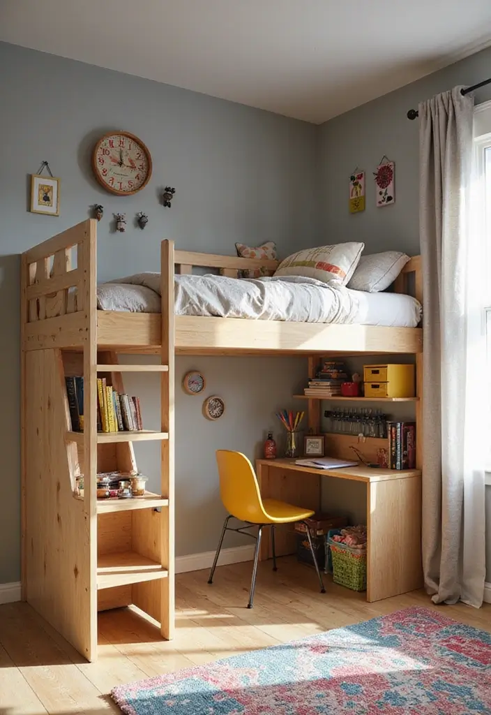 30 Box Room Bedroom Ideas for Kids That Maximize Every Inch - 1. Loft Beds for Ultimate Floor Space